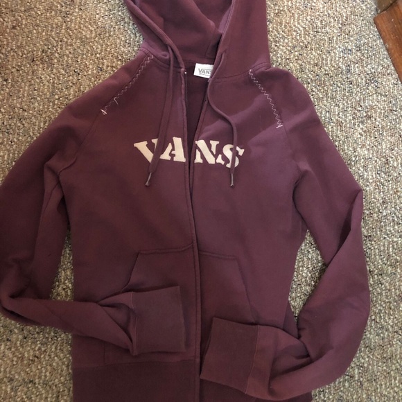 Vans off the wall maroon sweater size small women - Picture 2 of 3